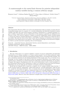 A Counterexample to the Central Limit Theorem for Pairwise Independent Random Variables Having a Common Arbitrary Margin