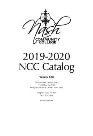 2019-2020 NCC Catalog
