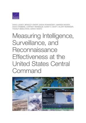 Measuring Intelligence, Surveillance, and Reconnaissance Effectiveness at the United States Central Command