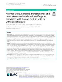 An Integrative, Genomic, Transcriptomic and Network-Assisted