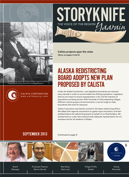 Alaska Redistricting Board Adopts New Plan Proposed by Calista (Continued from Page 1)