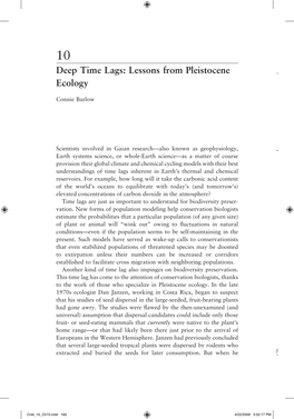 Deep Time Lags: Lessons from Pleistocene Ecology