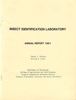 Insect IDENTIFICATION LABORATORY