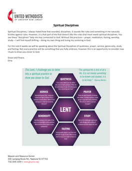 Spiritual Disciplines for Lent