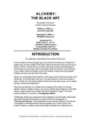 Alchemy: the Black Art Introduction