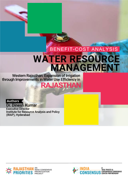WATER RESOURCE MANAGEMENT Western Rajasthan: Expansion of Irrigation Through Improvements in Water Use Efficiency in RAJASTHAN