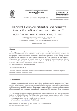 Empirical Likelihood Estimation and Consistent Tests with Conditional Moment Restrictions