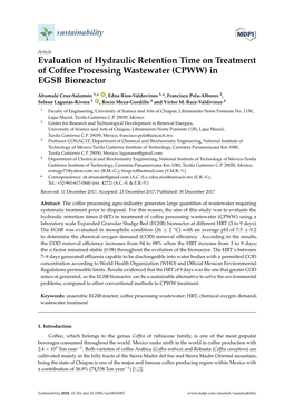 Evaluation of Hydraulic Retention Time on Treatment of Coffee Processing Wastewater (CPWW) in EGSB Bioreactor