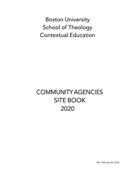 Communityagencies Site Book 2020