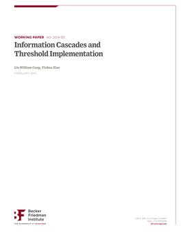 Information Cascades and Threshold Implementation 