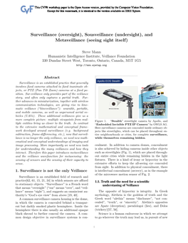 Sousveillance (Undersight), and Metaveillance (Seeing Sight Itself)