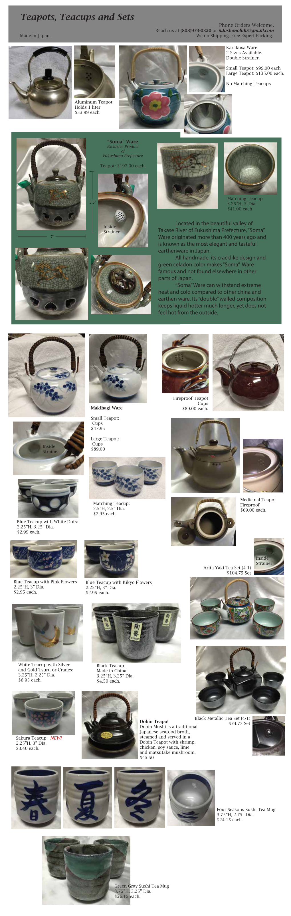 Teapots and Teacups