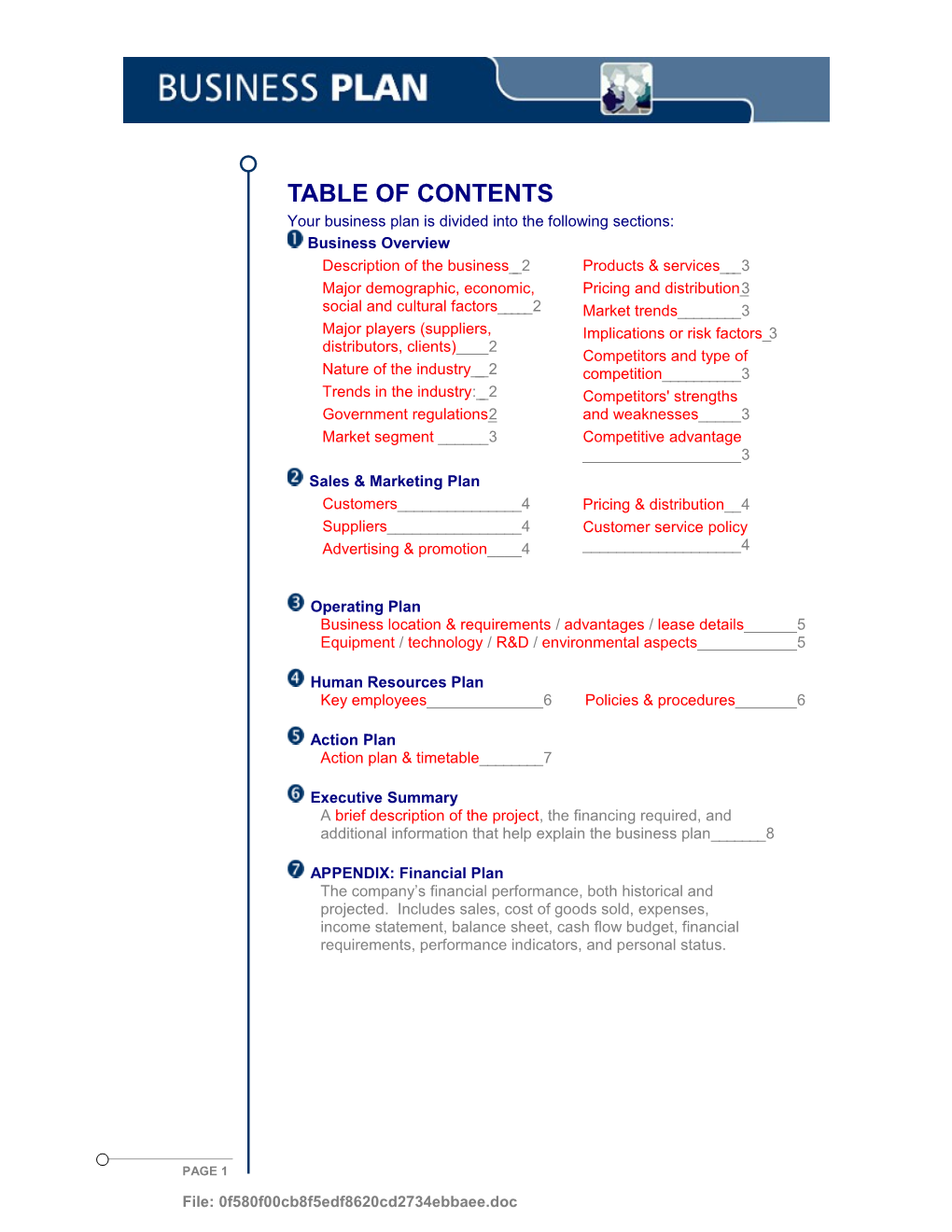 Business Plan Template s1