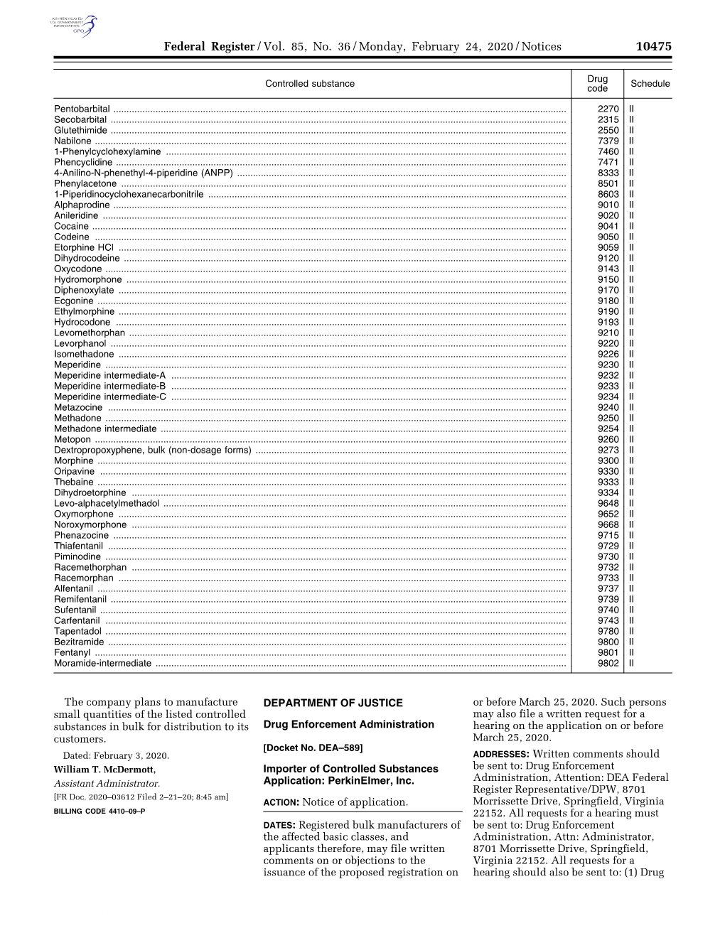 Federal Register/Vol. 85, No. 36/Monday, February 24