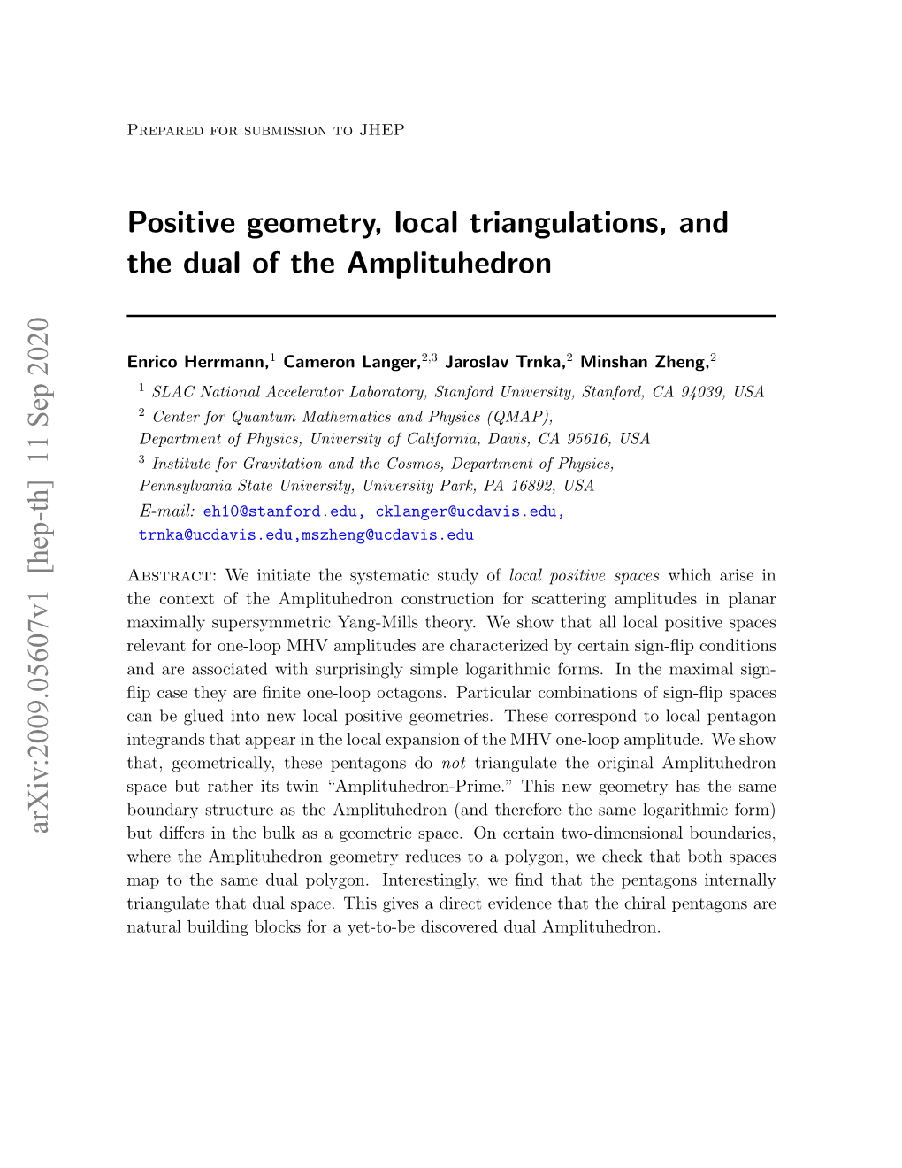 Positive Geometry, Local Triangulations, and the Dual of the Amplituhedron