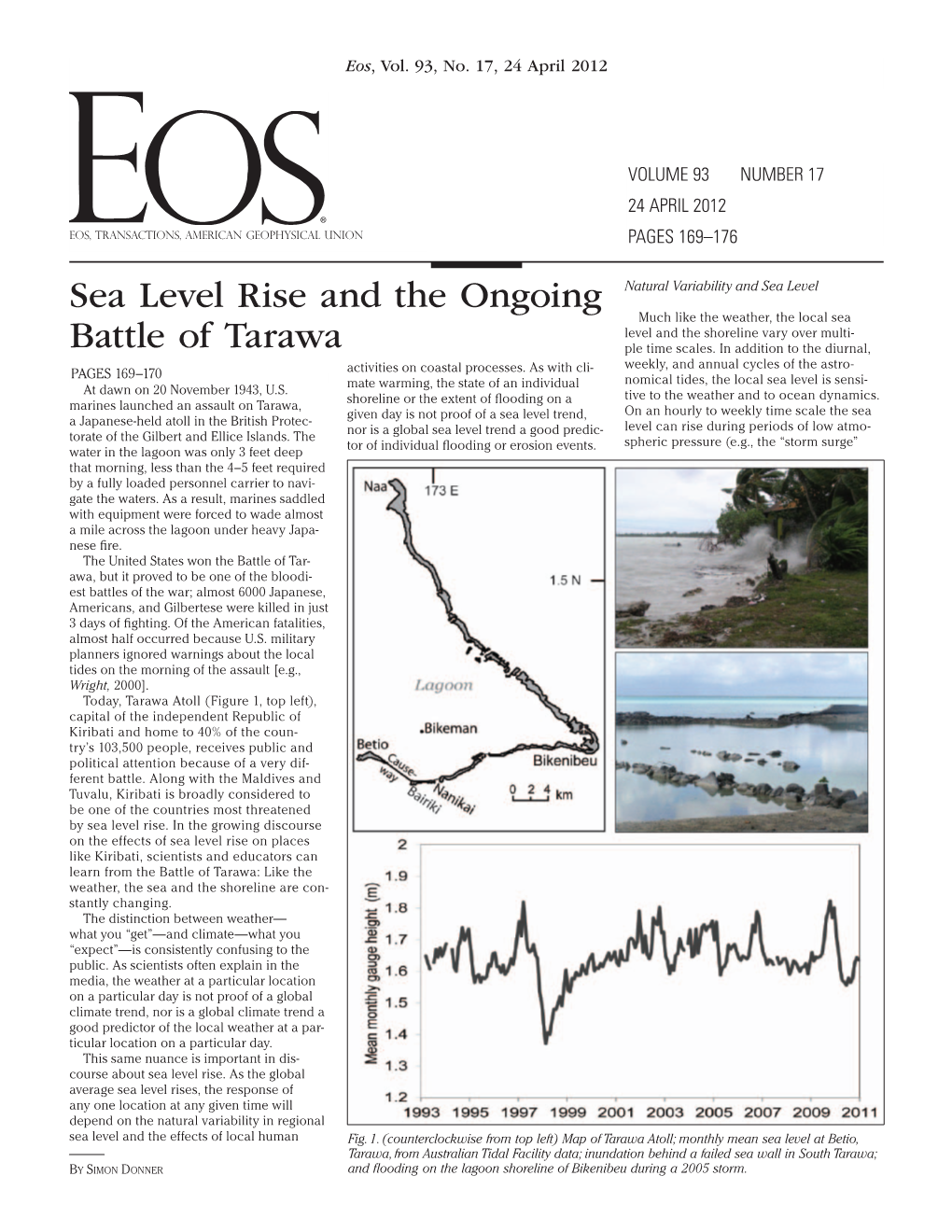 Sea Level Rise and the Ongoing Battle of Tarawa