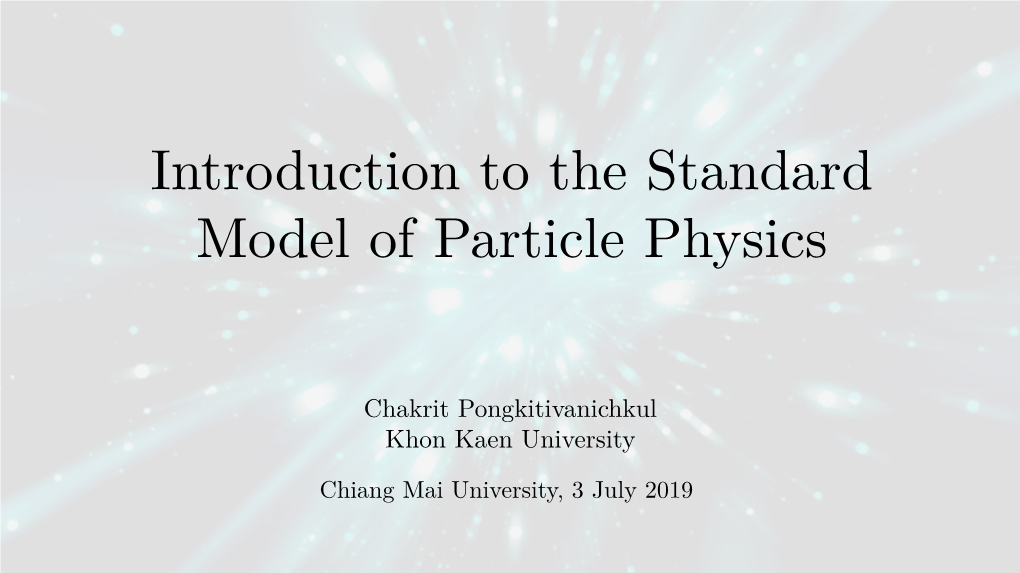 Introduction to the Standard Model of Particle Physics