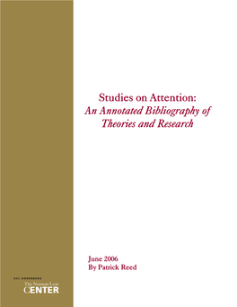 Studies on Attention: an Annotated Bibliography of Theories and Research