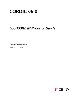 CORDIC V6.0 Logicore IP Product Guide