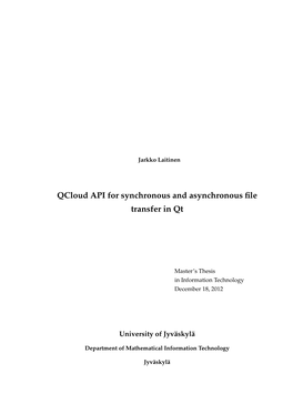 Qcloud API for Synchronous and Asynchronous File Transfer in Qt