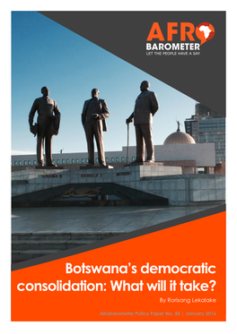 Botswana's Democratic Consolidation