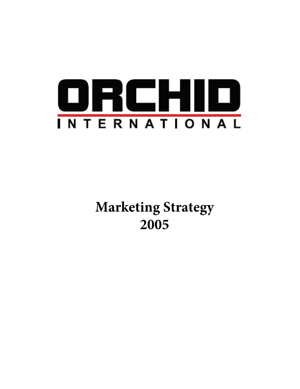Orchid International Marketing Strategy 1