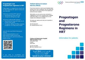 Progestogen and Progesterone Regimens In