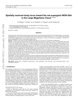 Spatially Resolved Dusty Torus Toward the Red Supergiant WOH G64 in The