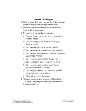 Shadow Challenges 1