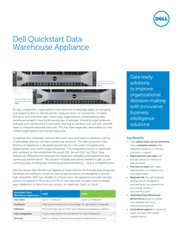 Dell Quickstart Data Warehouse Appliance