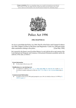 Police Act 1996