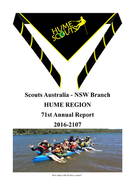 Scouts Australia - NSW Branch HUME REGION 71St Annual Report 2016-2107