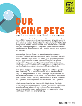 Our Aging Pets