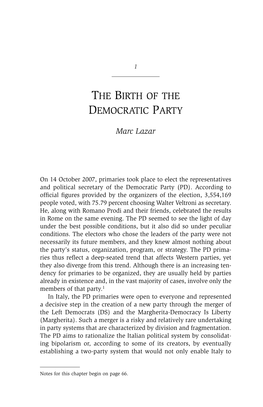 The Birth of the Democratic Party