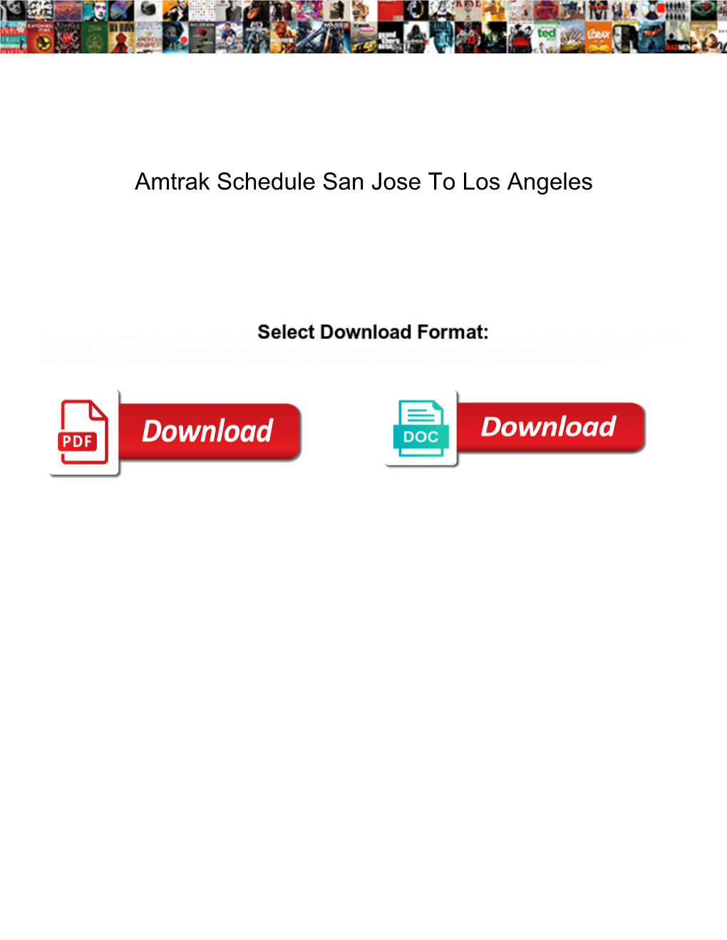 Amtrak Schedule San Jose to Los Angeles