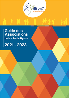 Guide Des Associations De La Ville De Nyons 2021 - 2023 Édito