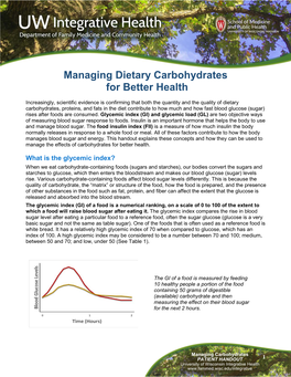 Glycemic Index & Glycemic Load