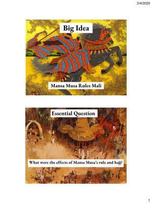 Mansa Musa Rules Mali