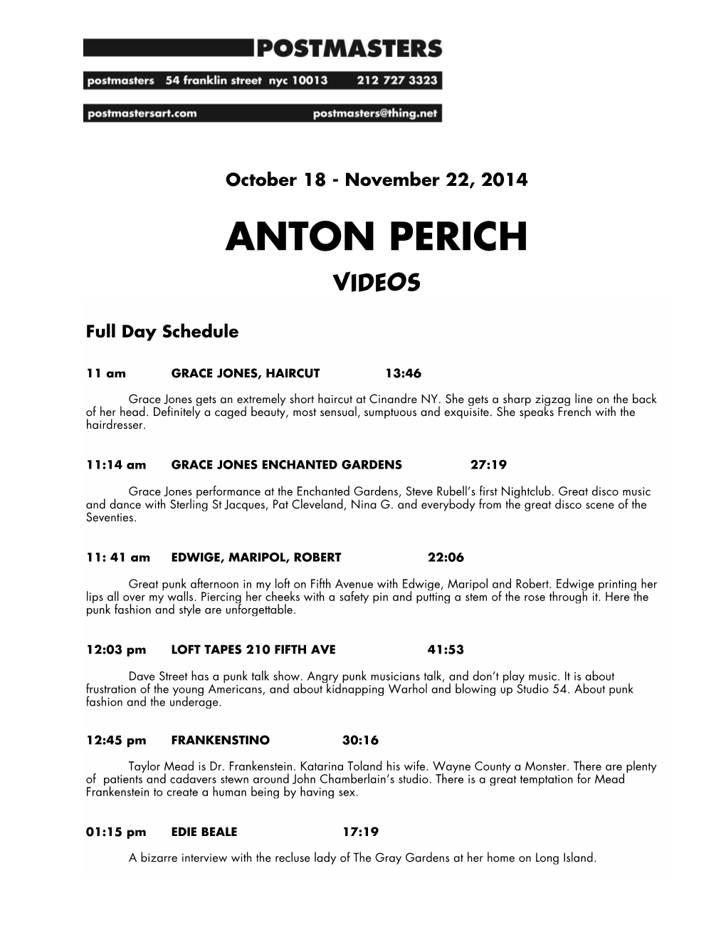 Anton Perich Videos