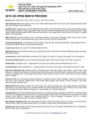 2019 Us Open Men's Preview