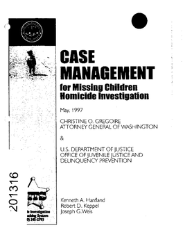 Case Management for Missing Children Homicide Investigation