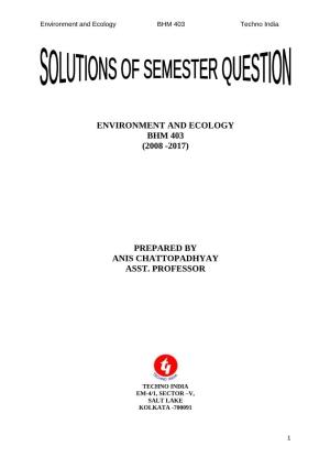 Environment and Ecology BHM 403 Techno India