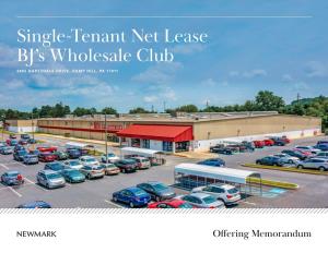 Single-Tenant Net Lease BJ's Wholesale Club