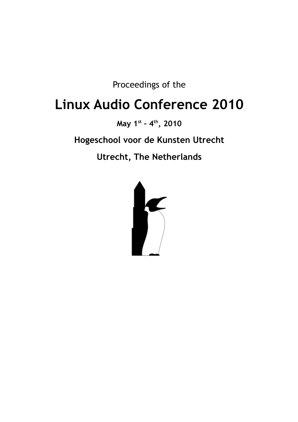 Linux Audio Conference 2010