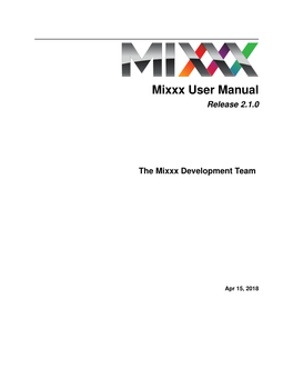 Mixxx User Manual Release 2.1.0