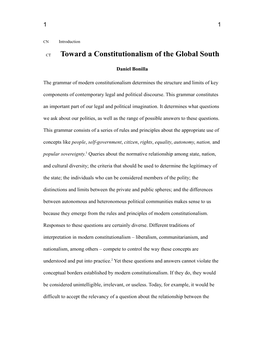 Toward a Constitutionalism of the Global South