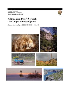 Chihuahuan Desert Network Vital Signs Monitoring Plan