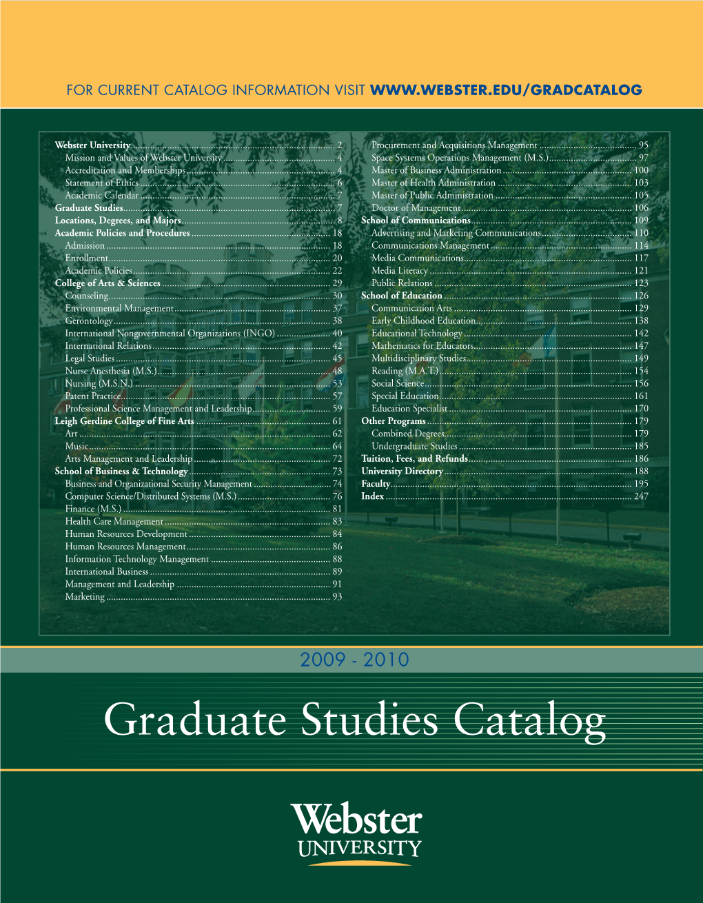 Webster University Graduate Catalog