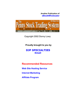 The Penny Stock Trading Sysyem.Pdf