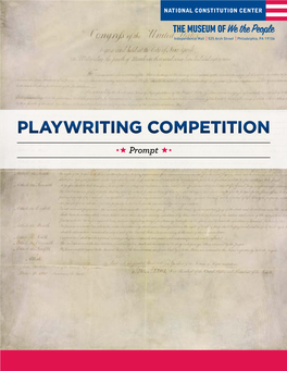 PLAYWRITING COMPETITION Prompt PLAYWRITING PROMPT